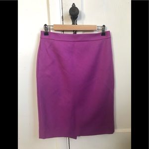 J. Crew Wool Pencil Skirt in Fuscia Sz 4